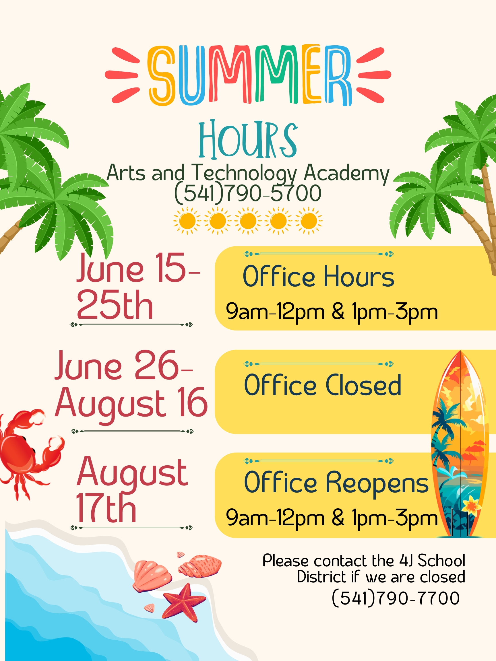 ATA Summer Hours