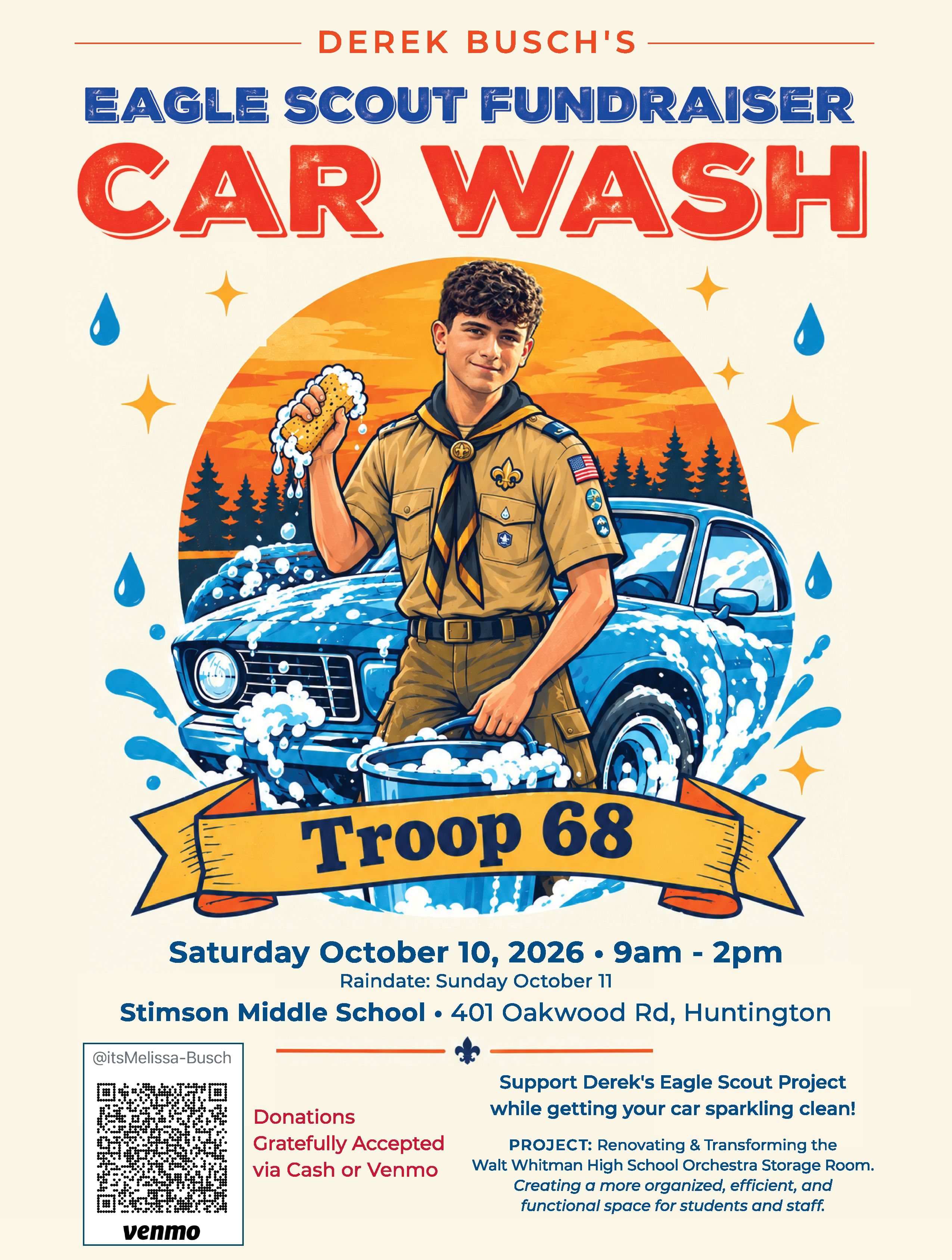 Eagle Scout Fundraiser Car Wash - Saturday, October 10, 2026