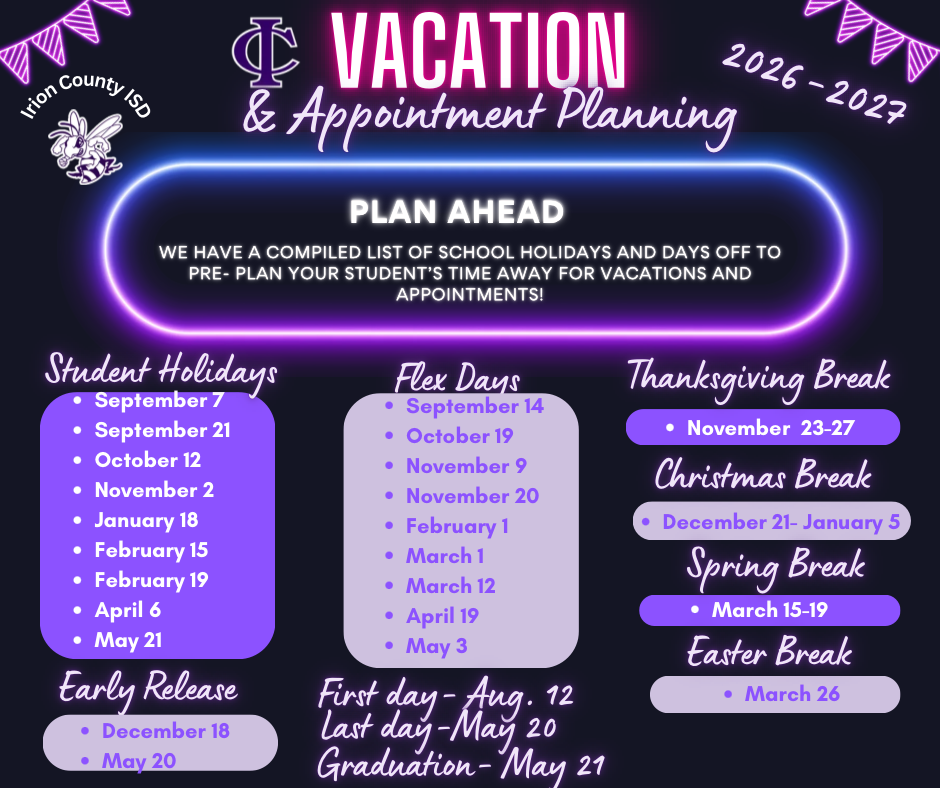 2026-2027 Important Dates