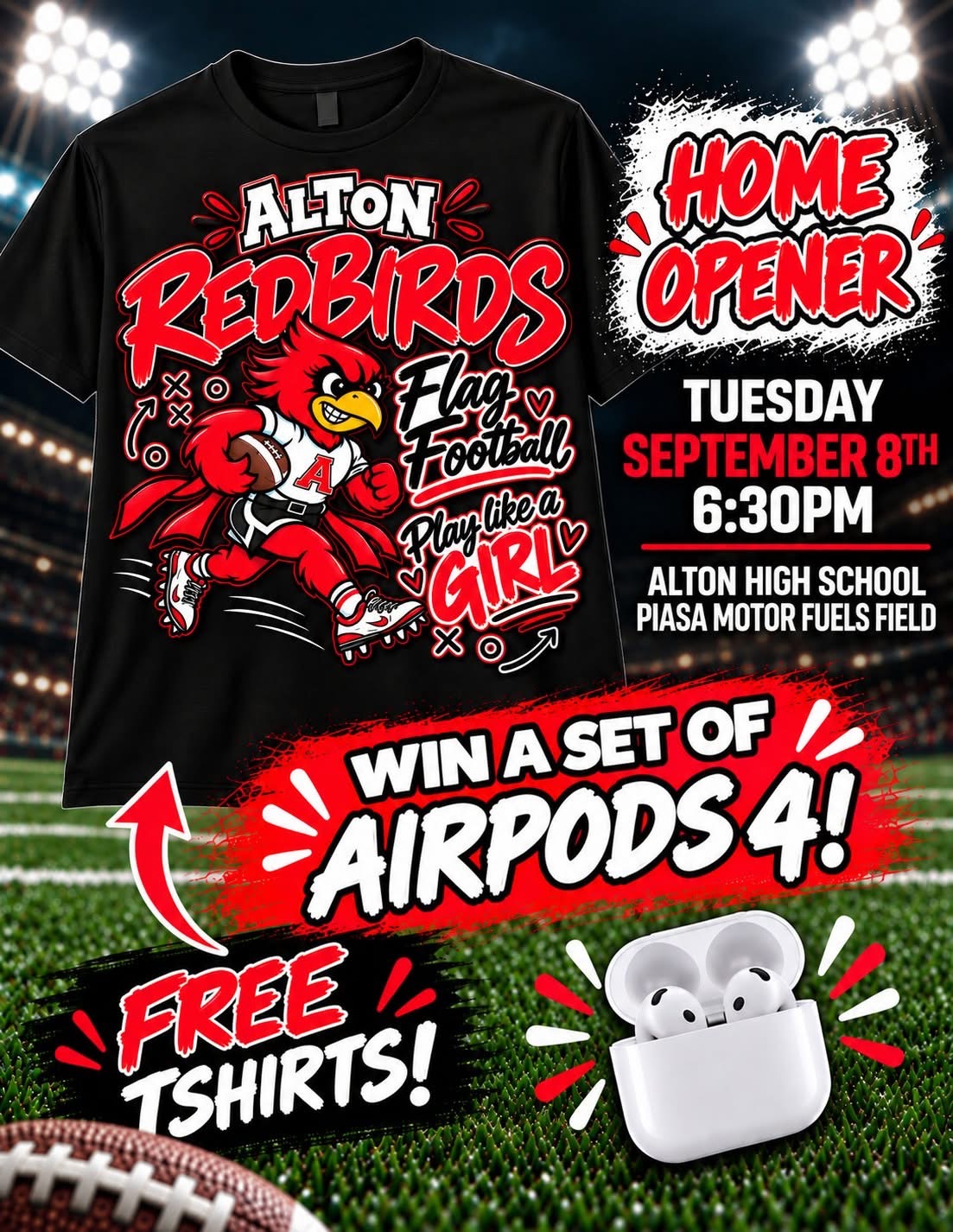 First Home Game for Girls Flag Football!