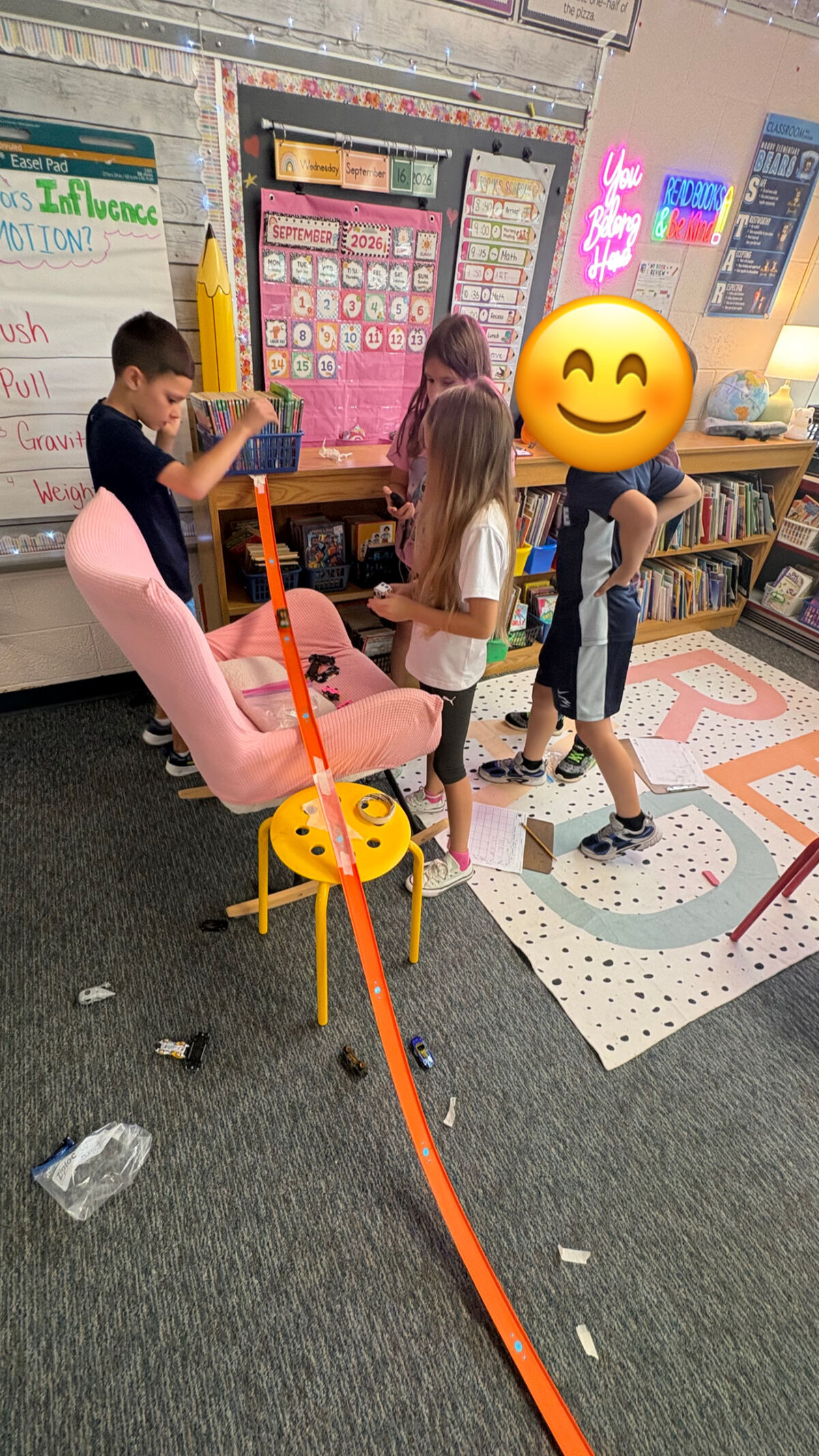 3rd Grade Students Testing Motion