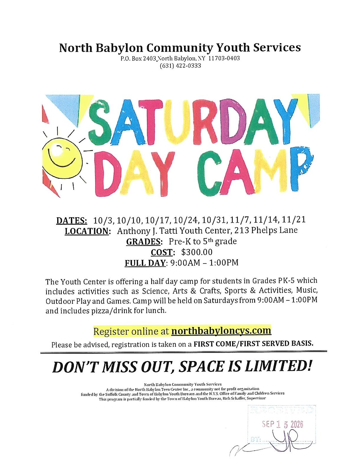 Saturday Day Camp