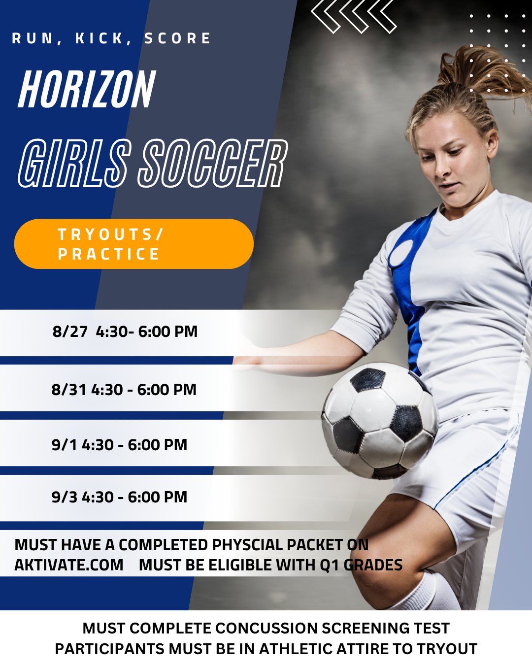 Girls Soccer Tryouts