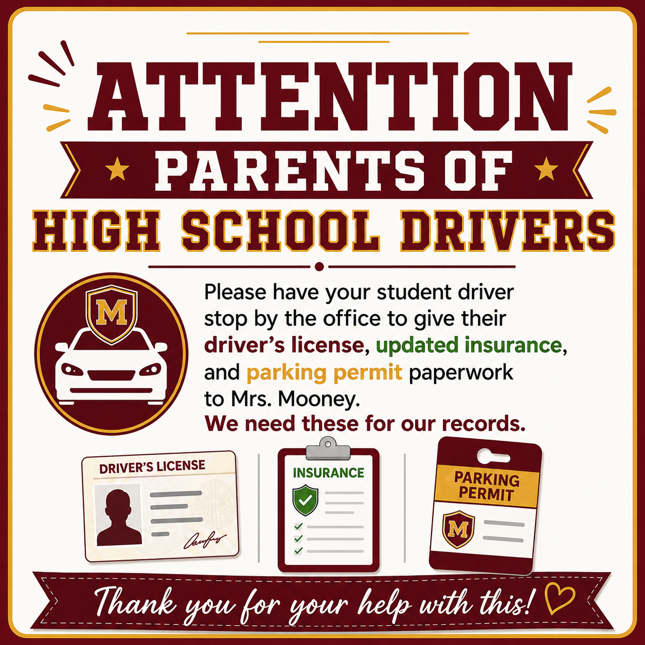 Student Driver Parking Permits