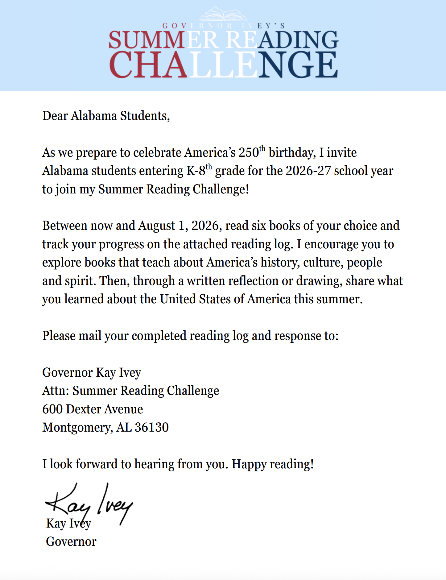 Alabama's Summer Reading Challenge