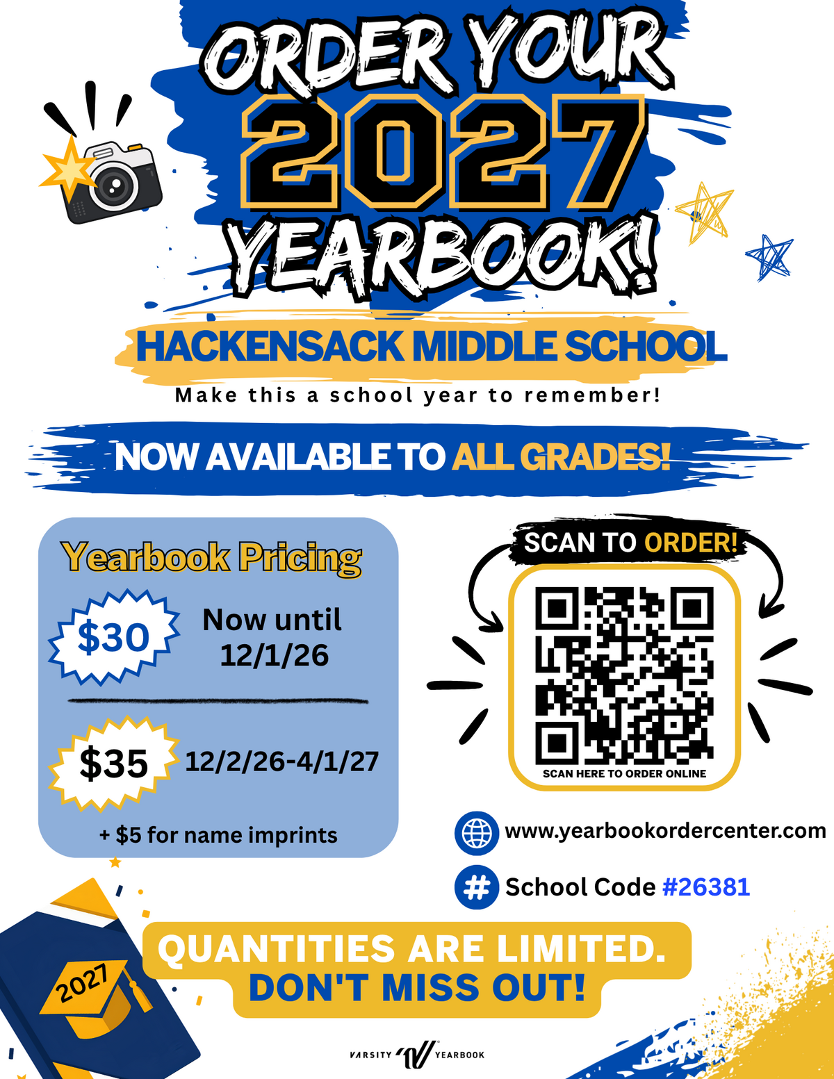 YEARBOOK SALE   ¡VENTA DE ANUARIOS ESCOLARES!