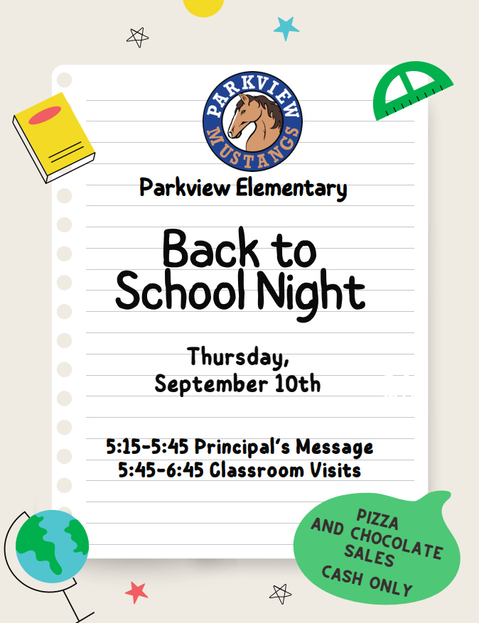 Back to School Night - Thursday, September 10th