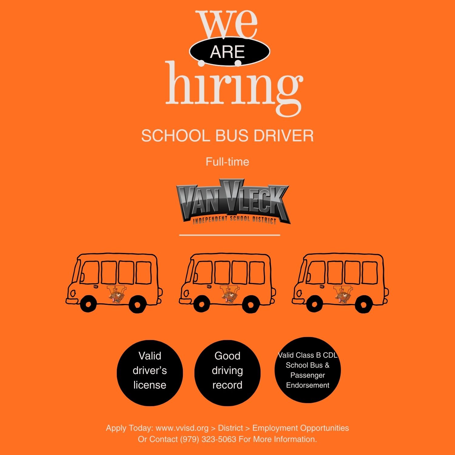 Spread The Word - We Are Hiring ... Bus Driver!