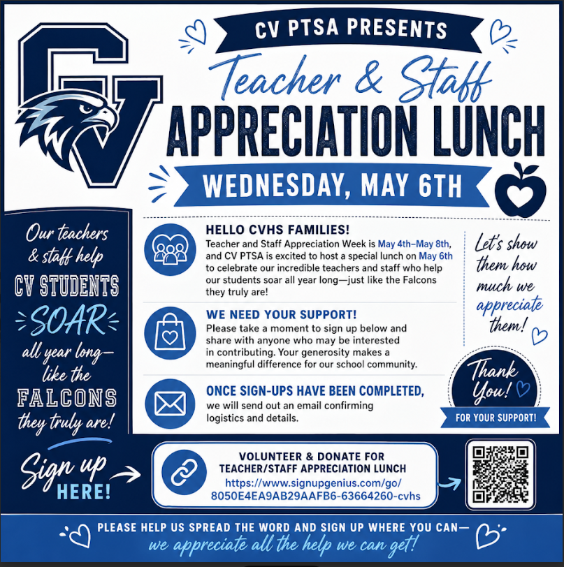 Teacher + Staff Appreciation Lunch-  PTSA Needs Your Support!