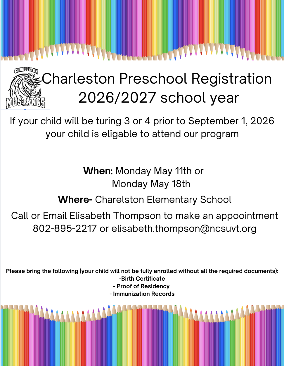 Preschool Registration Reminder