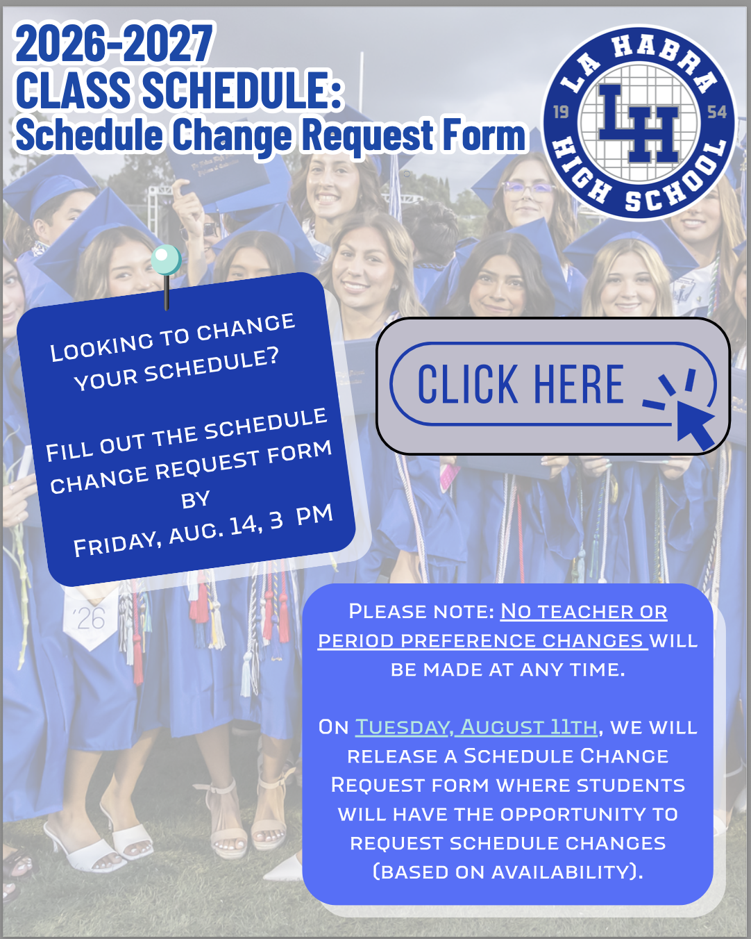 2026-2027 Schedule Change Request