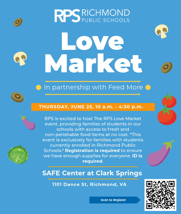 Register for the RPS Love Market, Thursday, June 25! 🛒