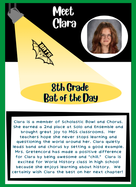 8th Grade Bat of the Day