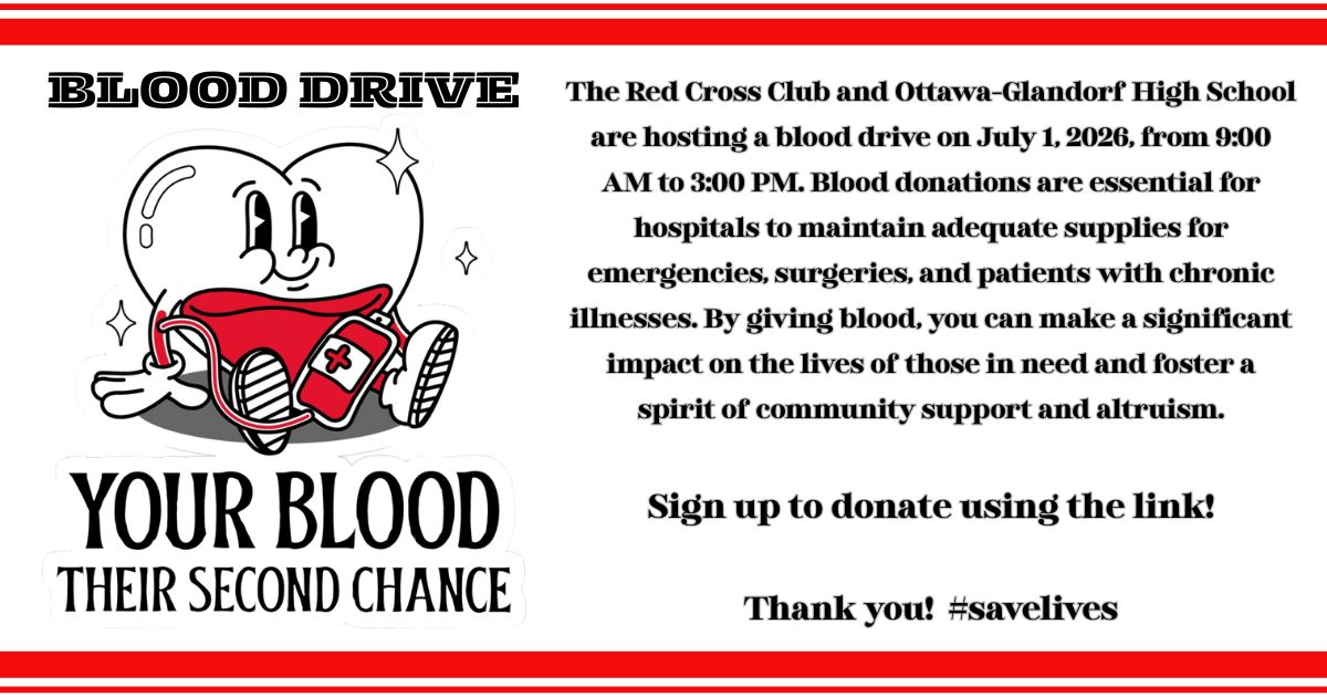 July 1, 2026 Blood Drive at OGHS