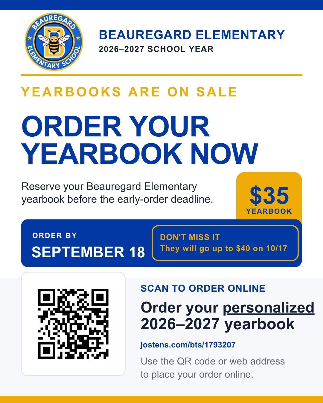 Yearbook Information 2026-27