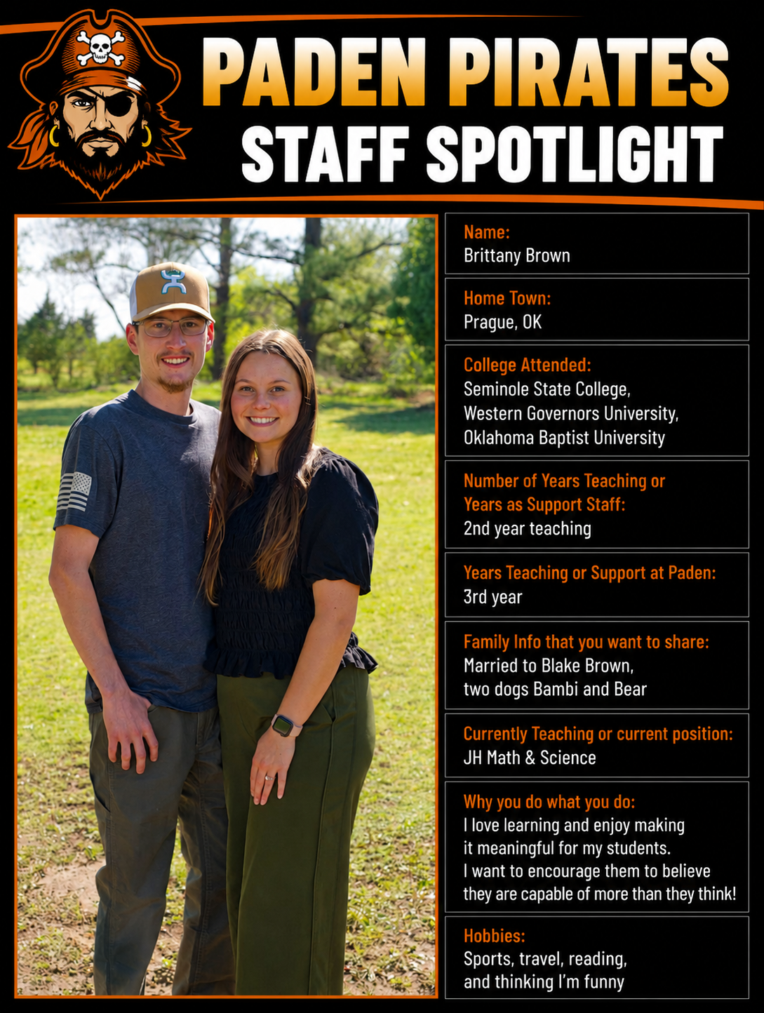 Brittany Brown - JH Teacher