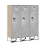 A row of grey lockersDescription automatically generated with medium confidence