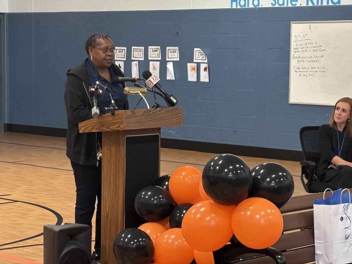 Community member speaks in memory of Malachi James