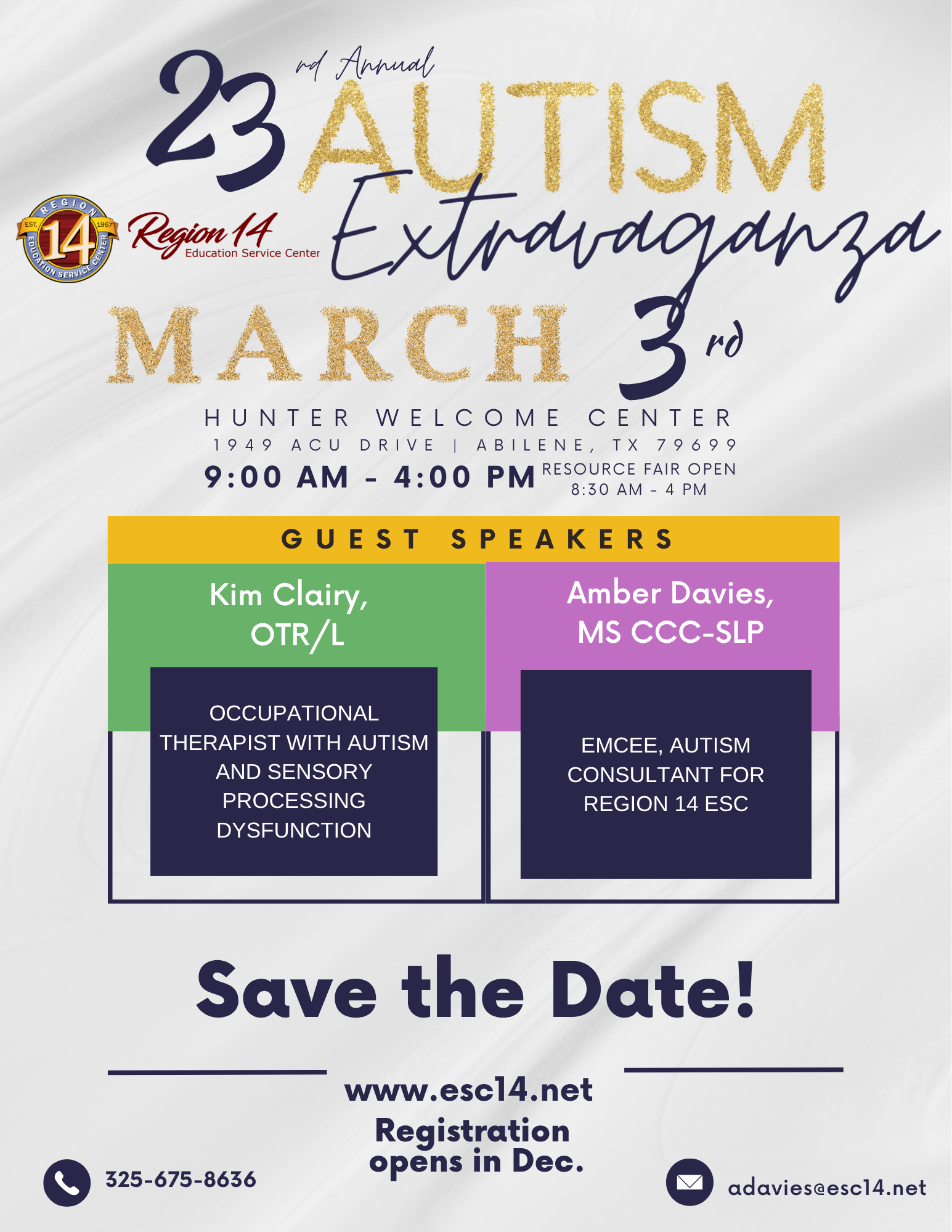 Save the Date: 23rd Annual Region 14 Autism Extravaganza