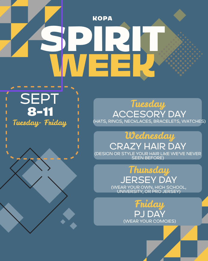 A Great First Week! Spirit Week & Labor Day Reminder