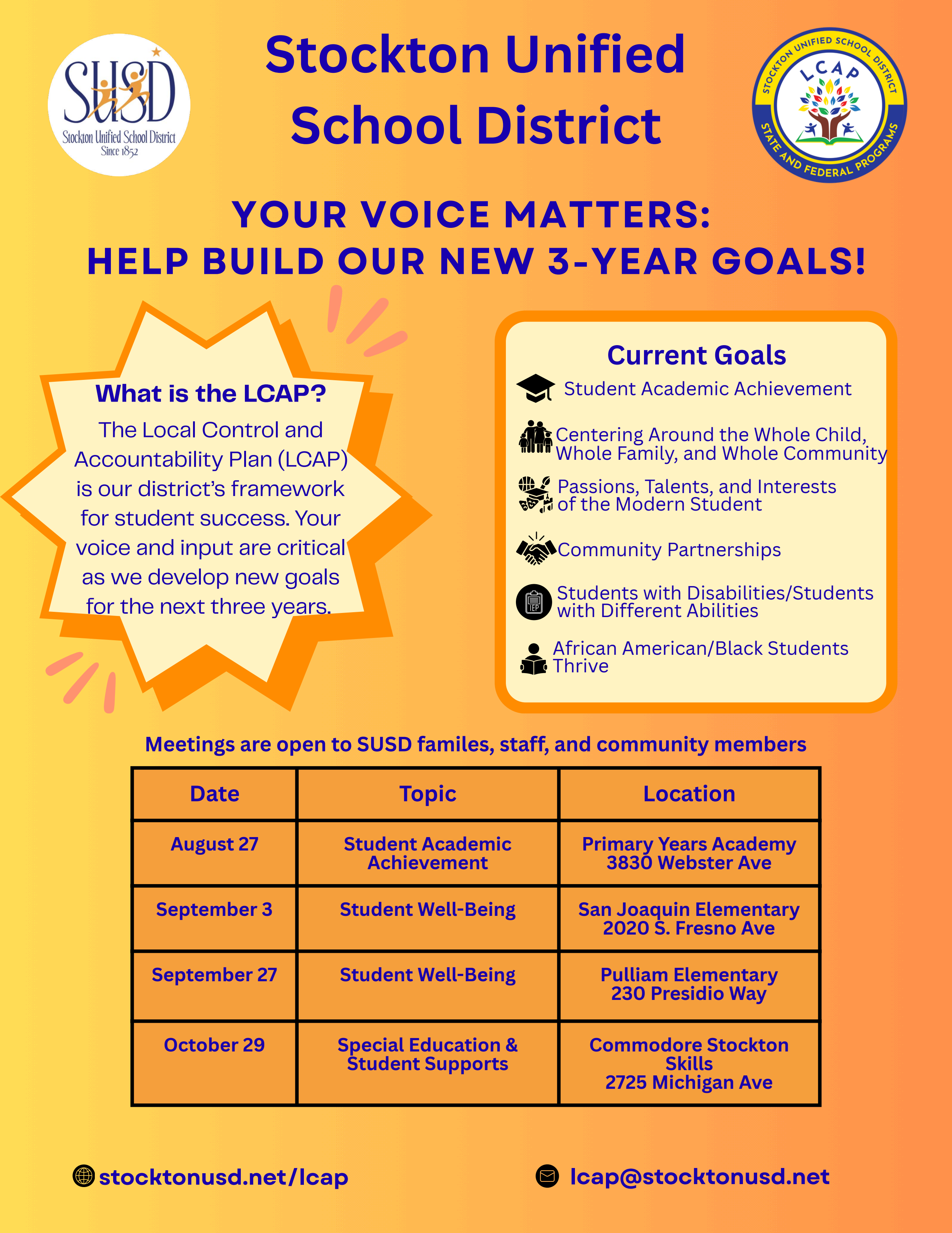 Shape the Future of Our Schools: Join Our Upcoming LCAP Workshop!