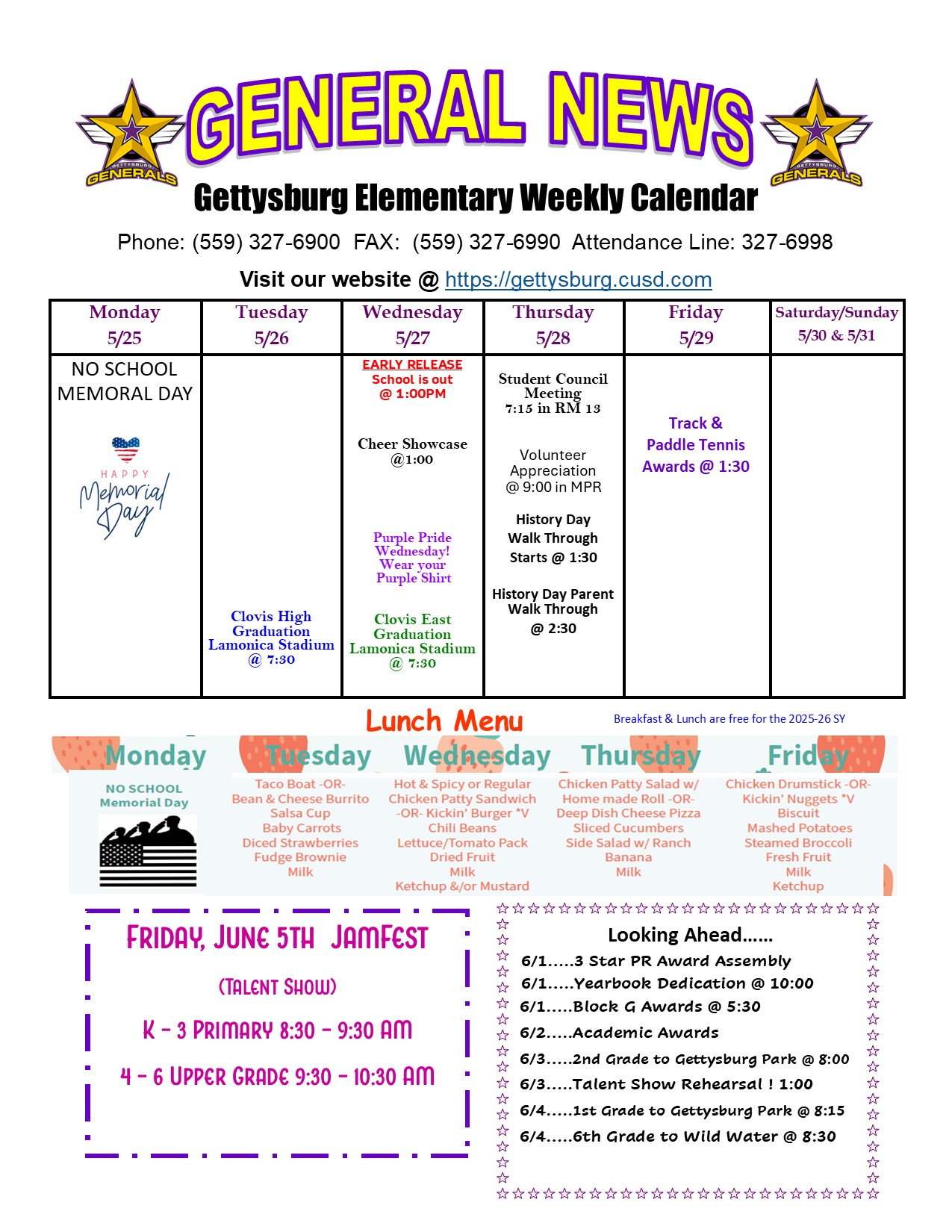 General News Week of 5/25/2026