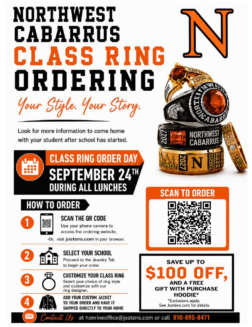 Northwest Cabarrus Class Ring Ordering
