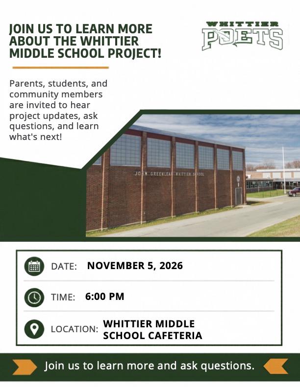 Join Us to Learn More About the Whittier Middle School Project! 