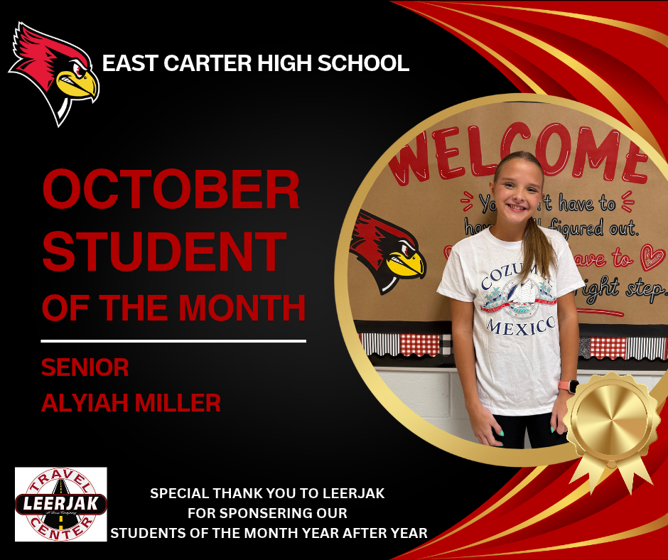 OCTOBER HIGH SCHOOL STUDENTS OF THE MONTH
