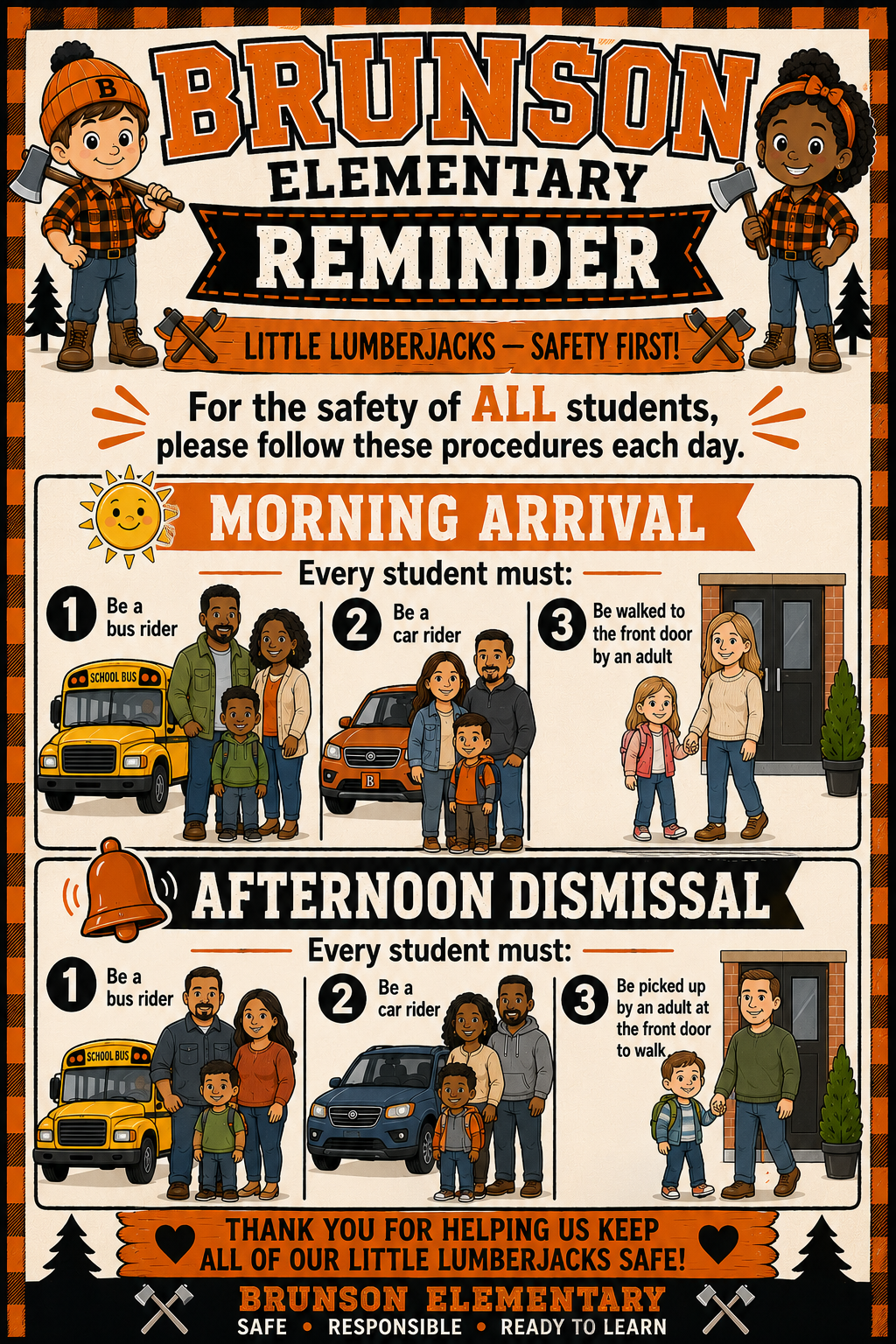 Brunson - Arrival & Dismissal Reminders
