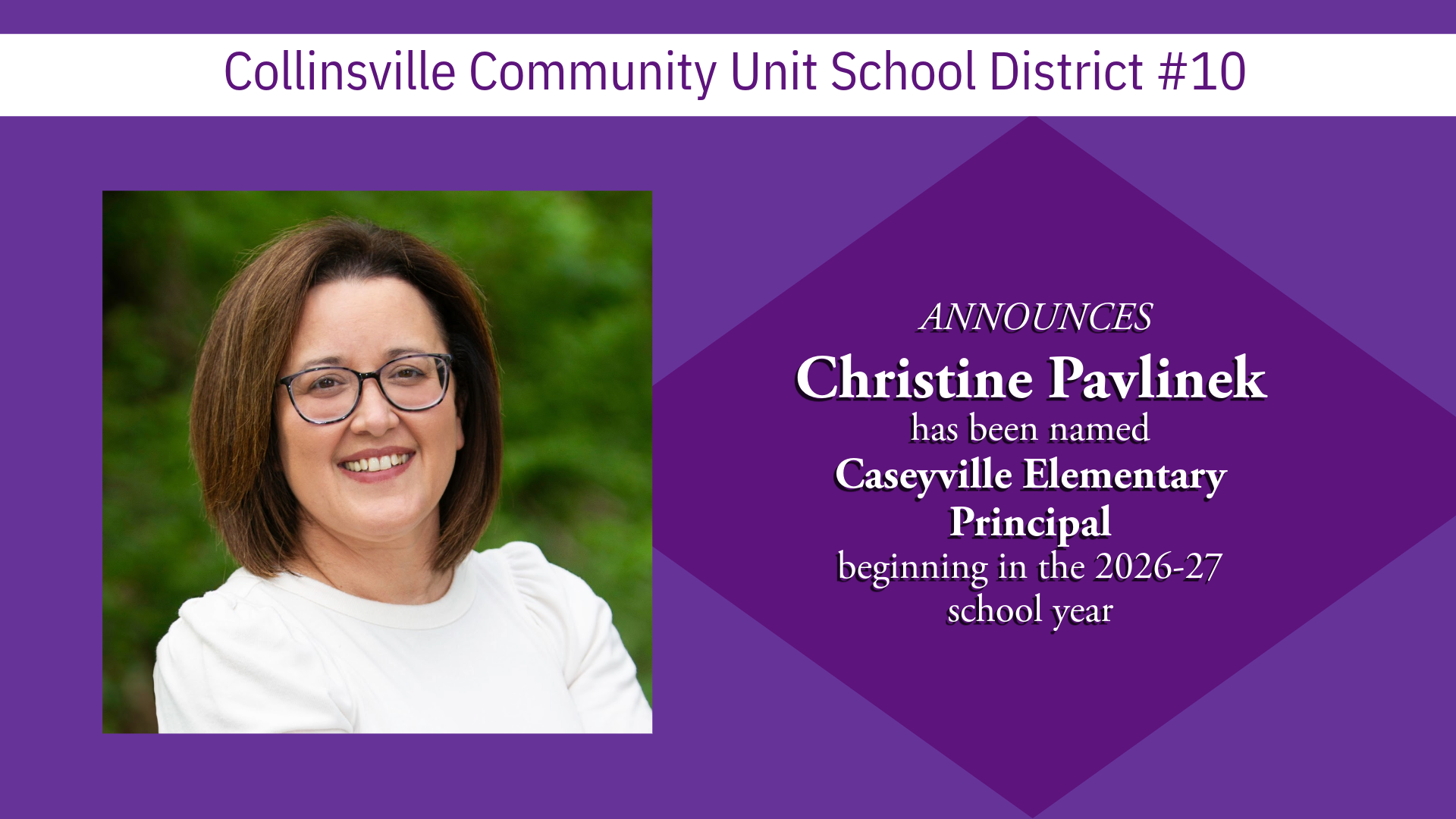 Christine Pavlinek will be New Caseyville Elementary Principal Beginning in 2026-27 School Year