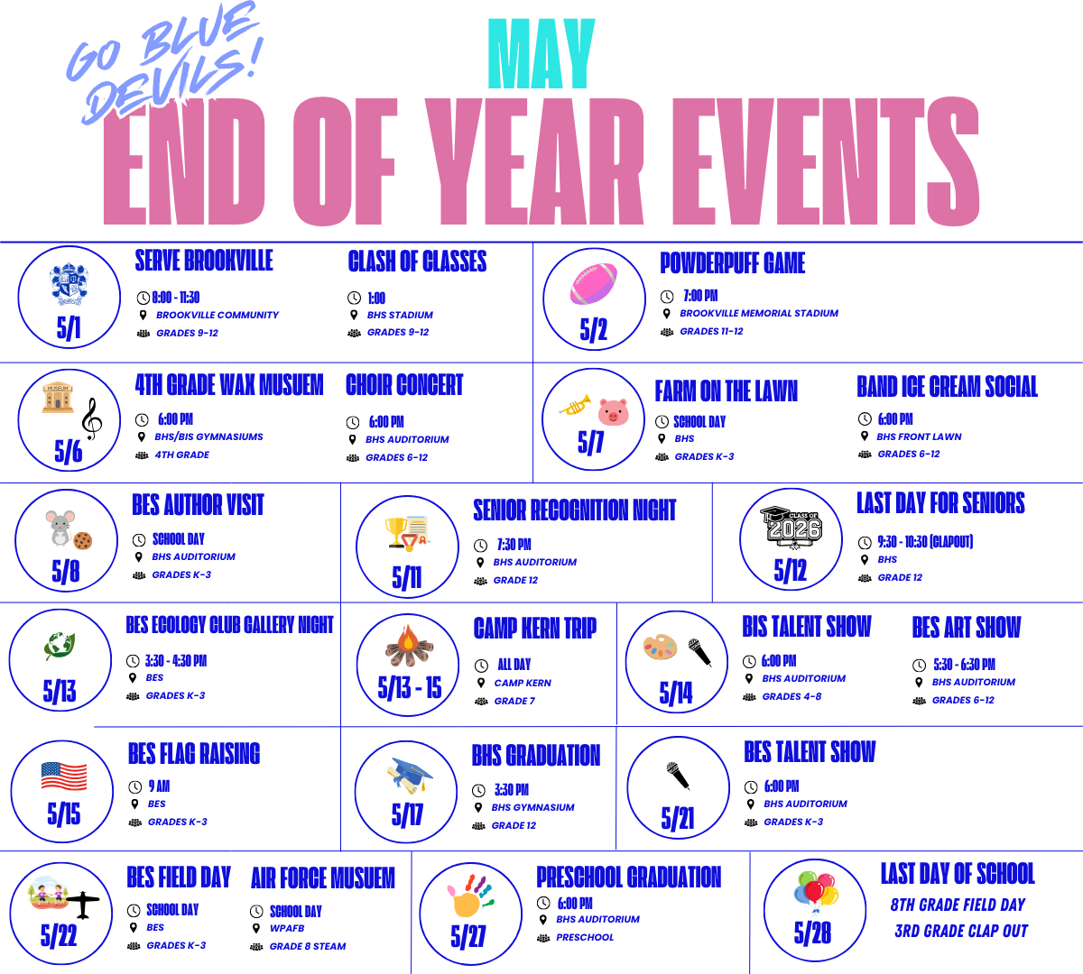 May End of Year Events