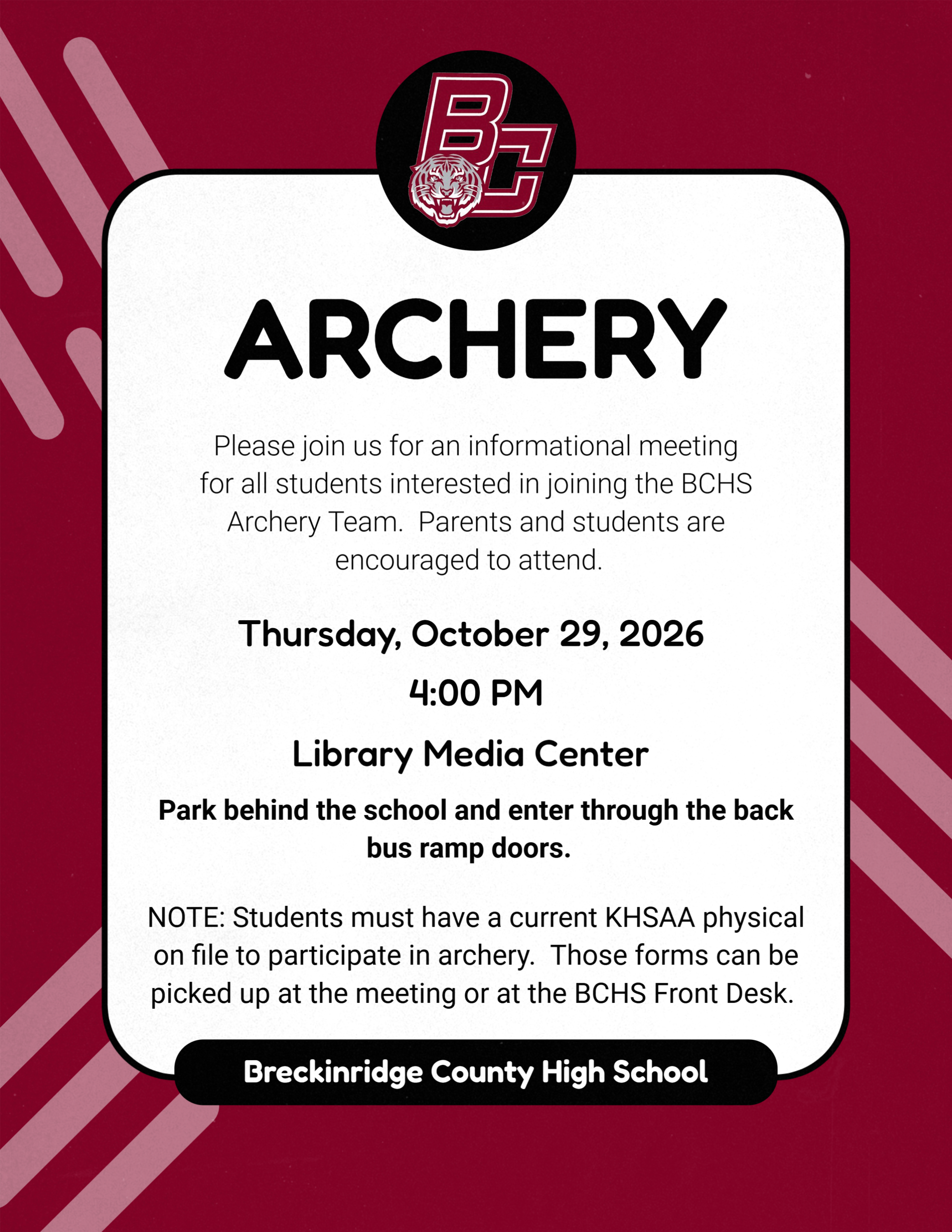 Archery Meeting This Thursday! 