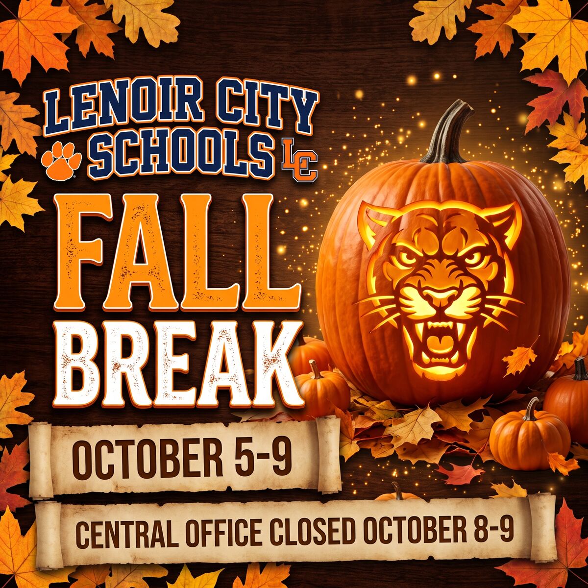 Lenoir City Schools Fall Break October 5-9
