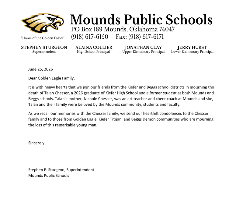 Letter from the Superintendent