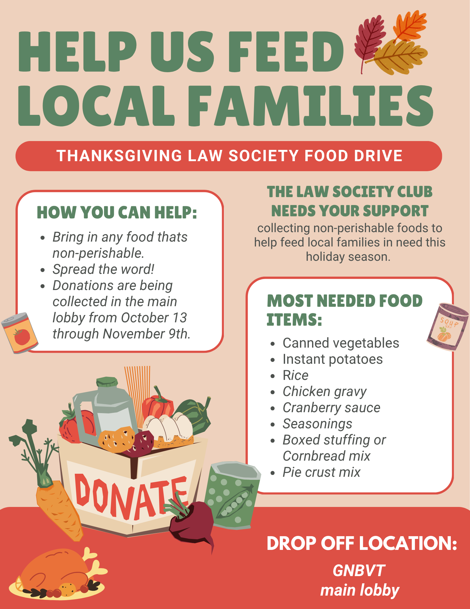 LAW SOCIETY CLUB - FOOD DRIVE