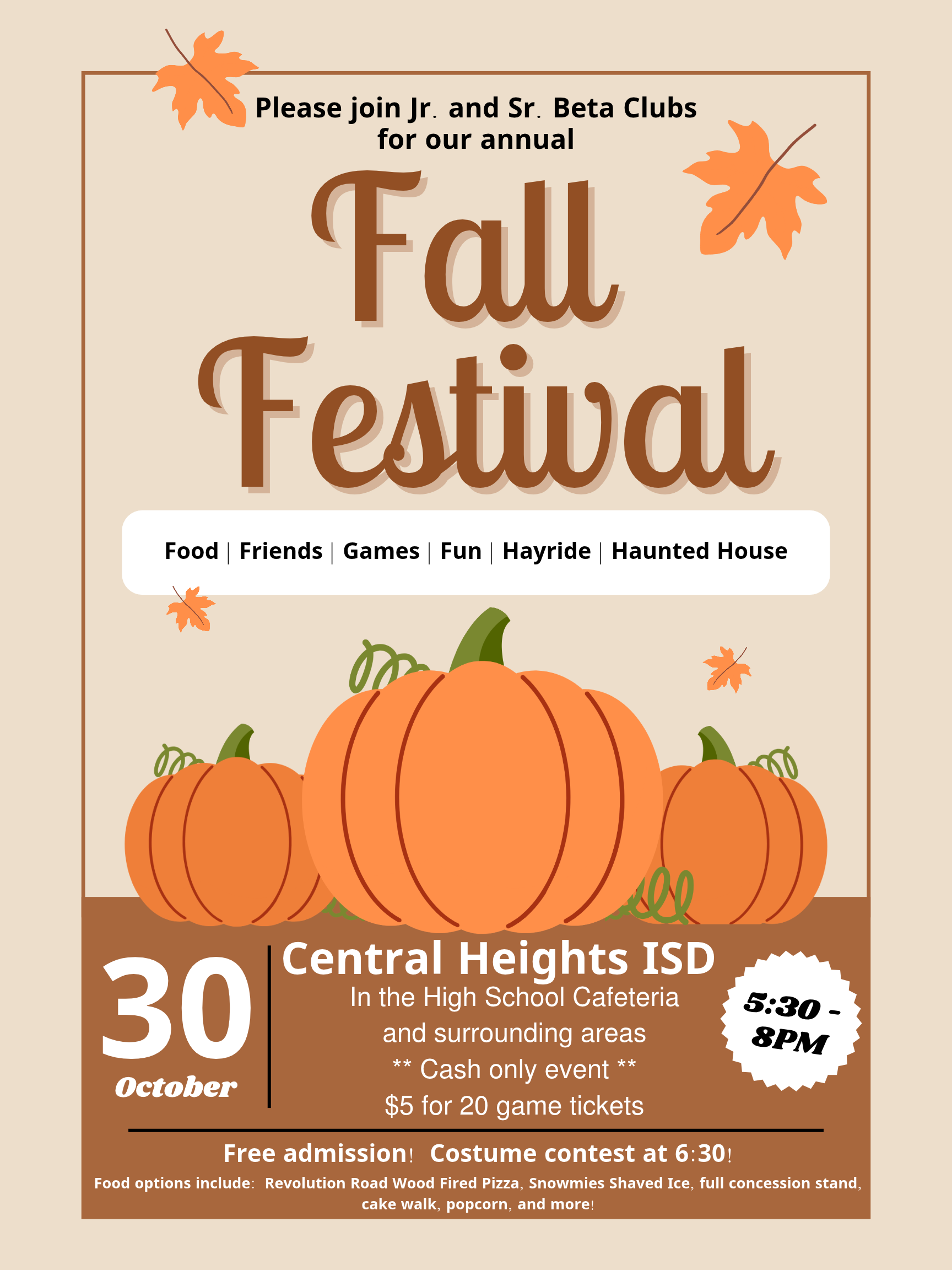 🎃 Fall Festival ~ SAVE THE DATE