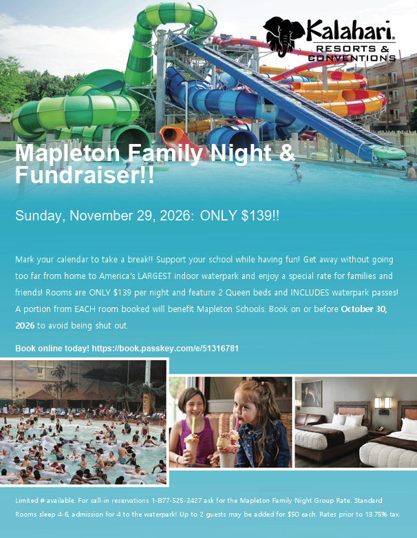 Mapleton Kalahari Family Night