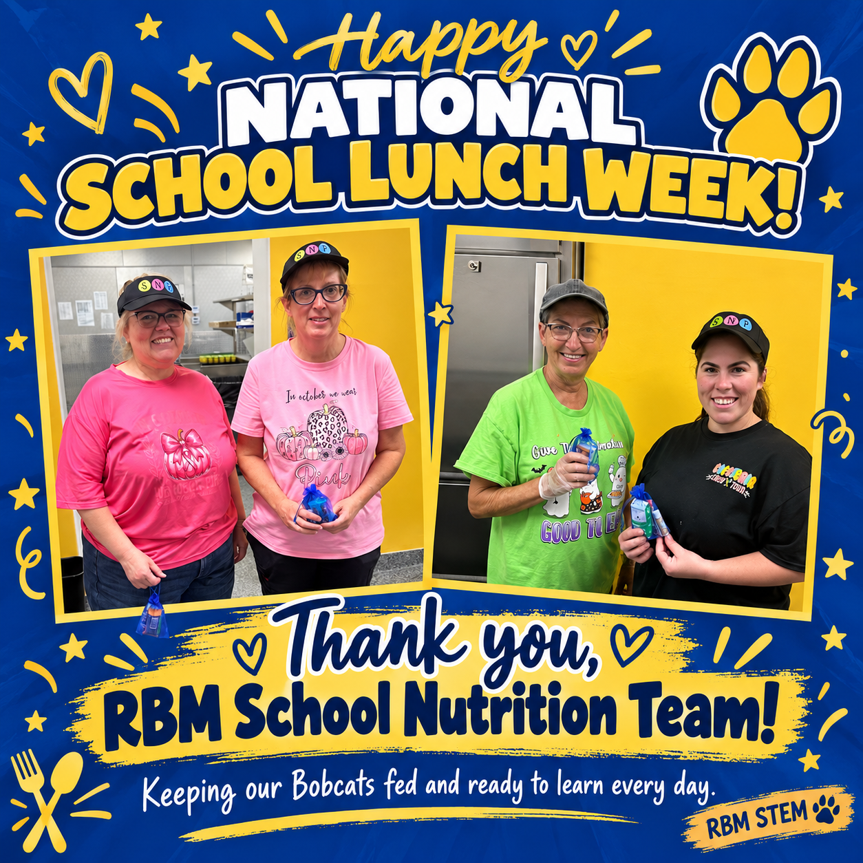 🍎🥪 Happy National School Lunch Week! 🥛💙💛