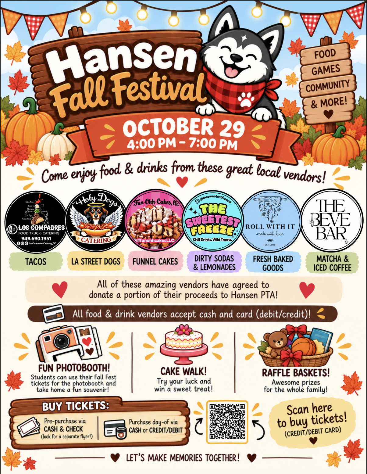 Hansen Elementary School: Fall Festival - October 29, 2026 (4:00 p.m. - 7:00 p.m.)