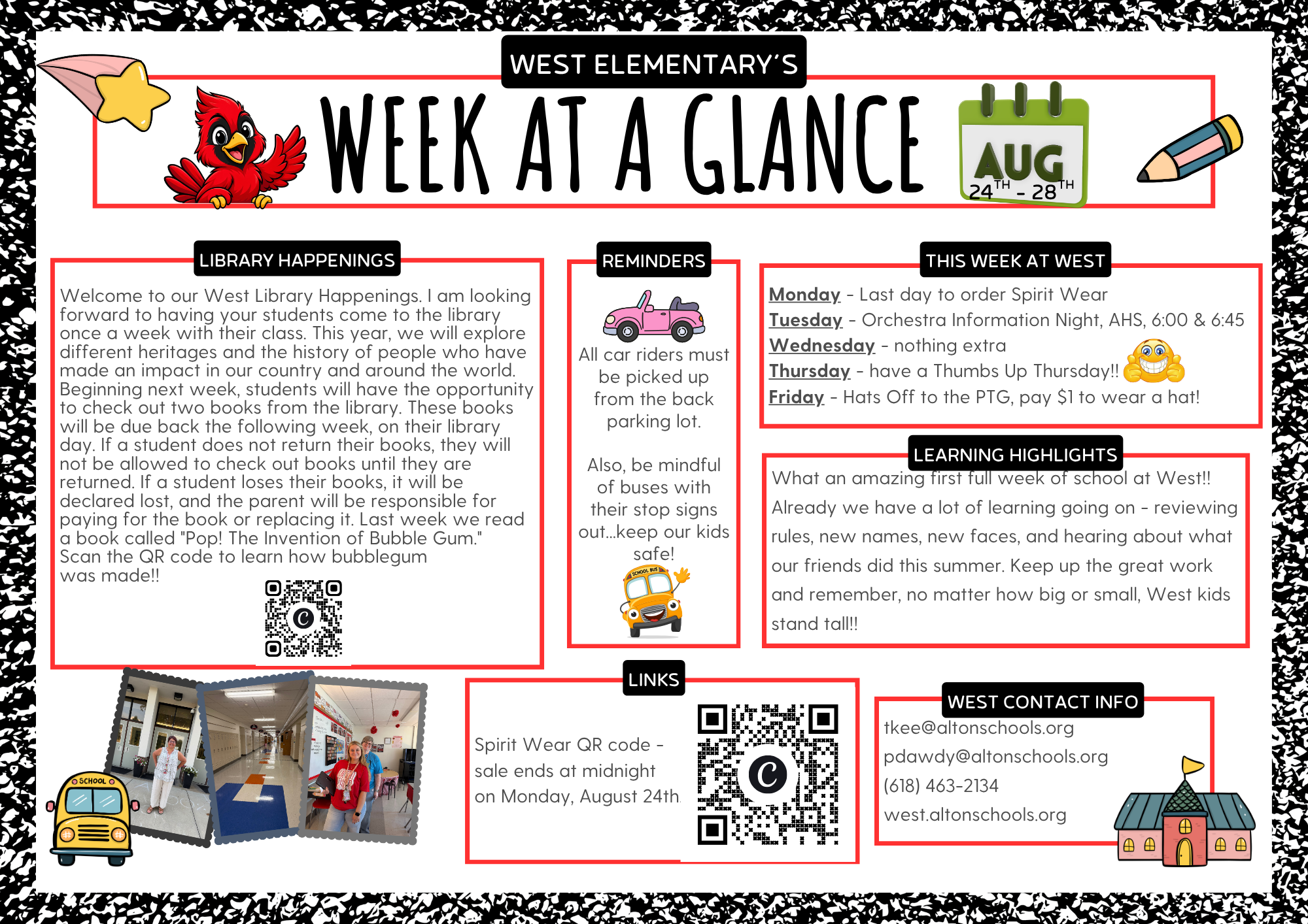 Week at a Glance 2026-27 - First edition of the year!