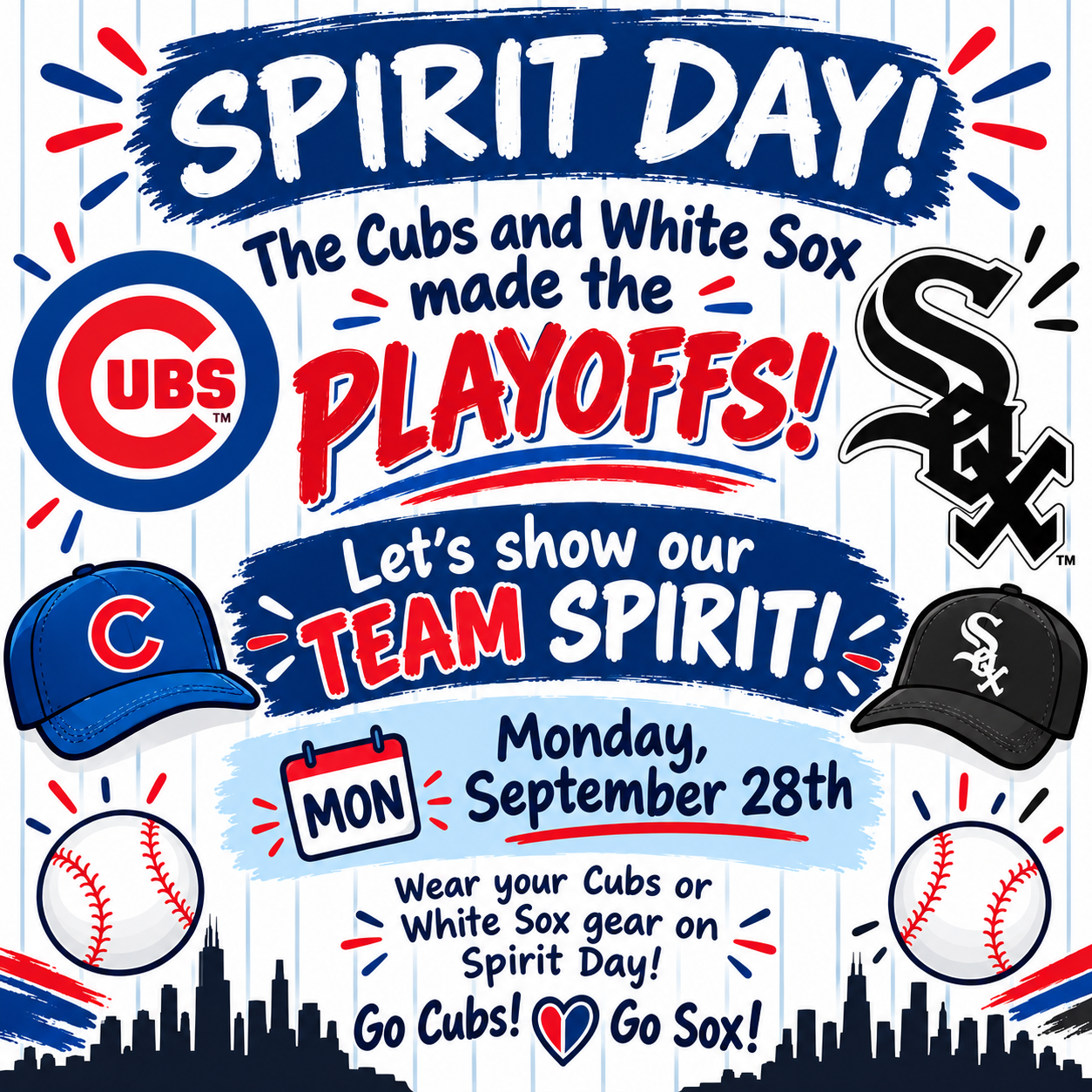 Baseball Playoffs Spirit Day - 9/28/26