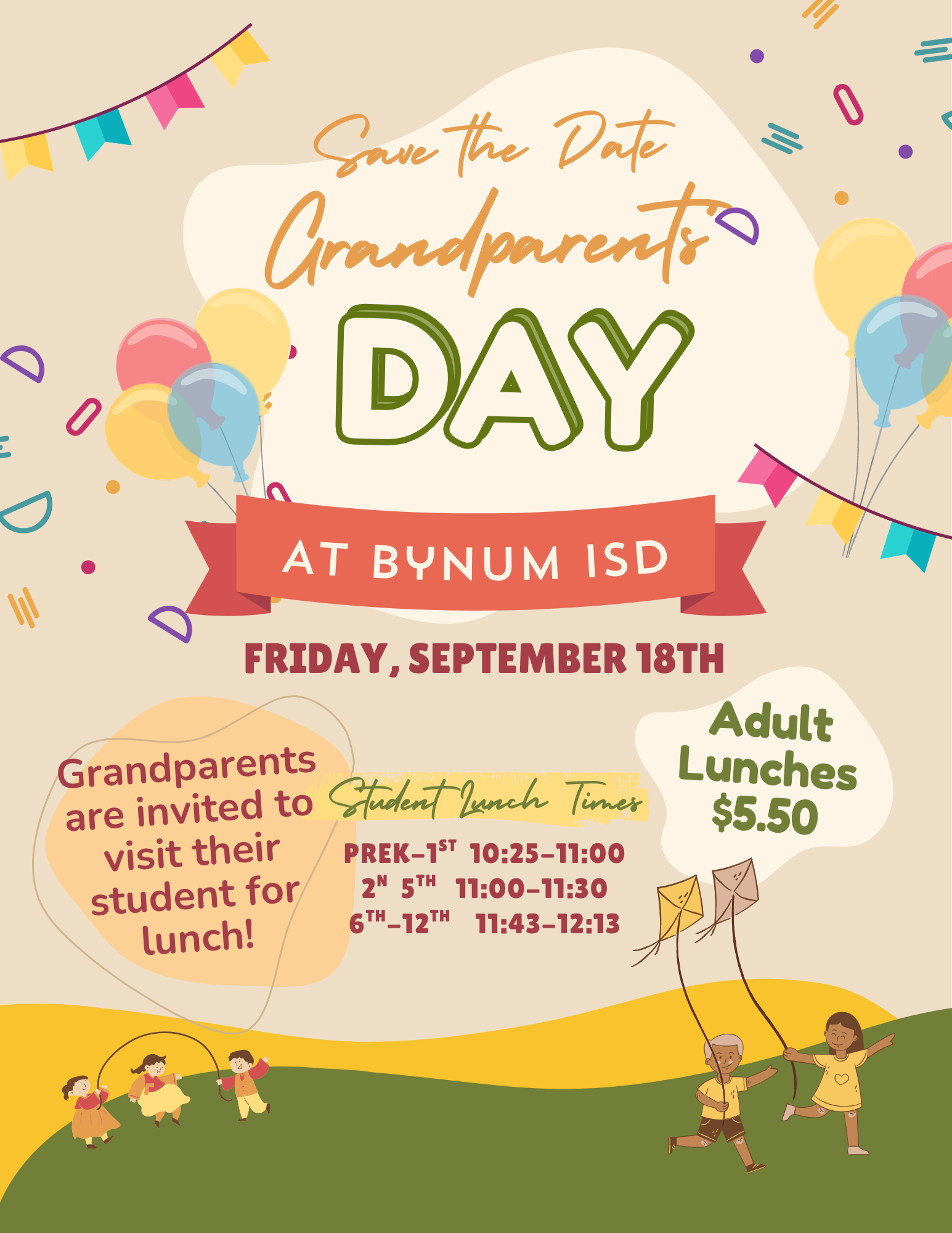 Grandparents Day - Save the Date
