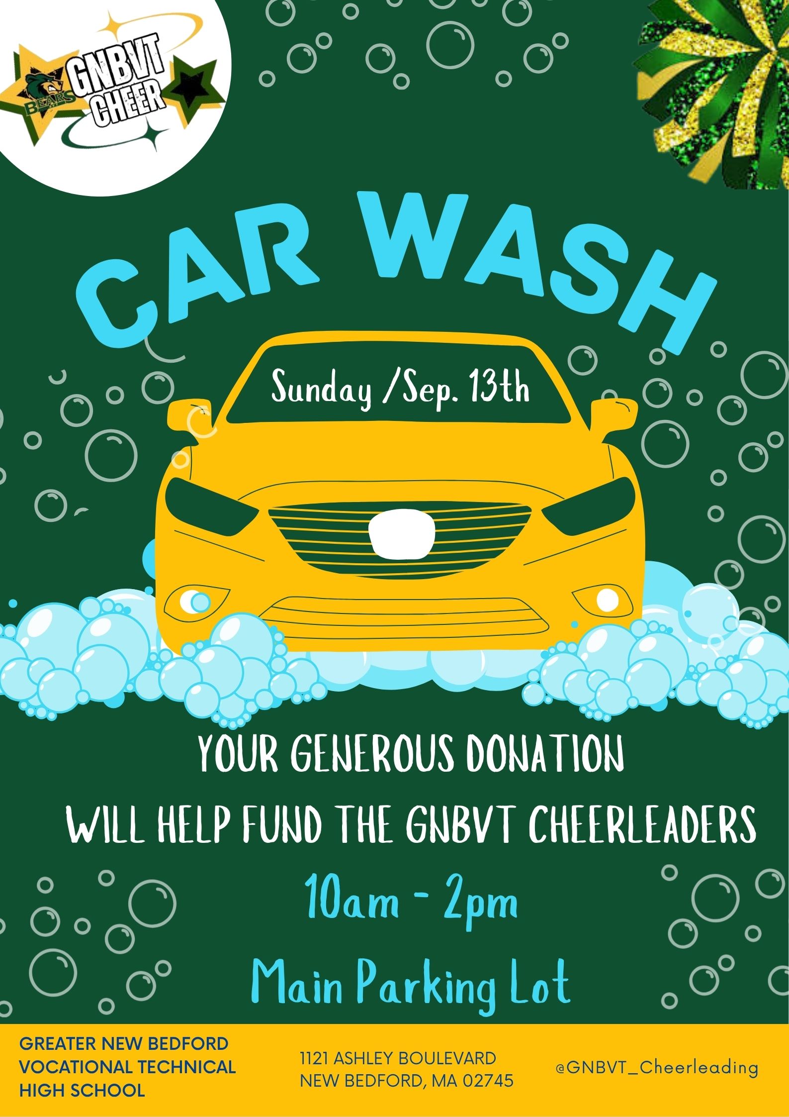 GNBVT Cheer - 2nd Annual Fall Car Wash Fundraiser
