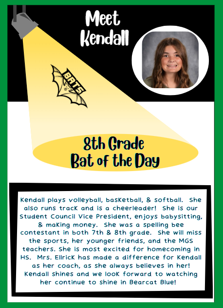 8th Grade Bat of the Day