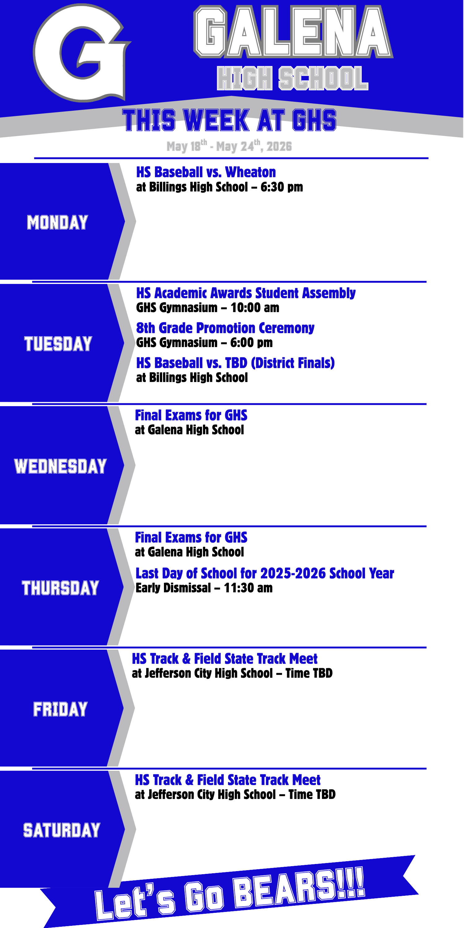 This Week at Galena High School