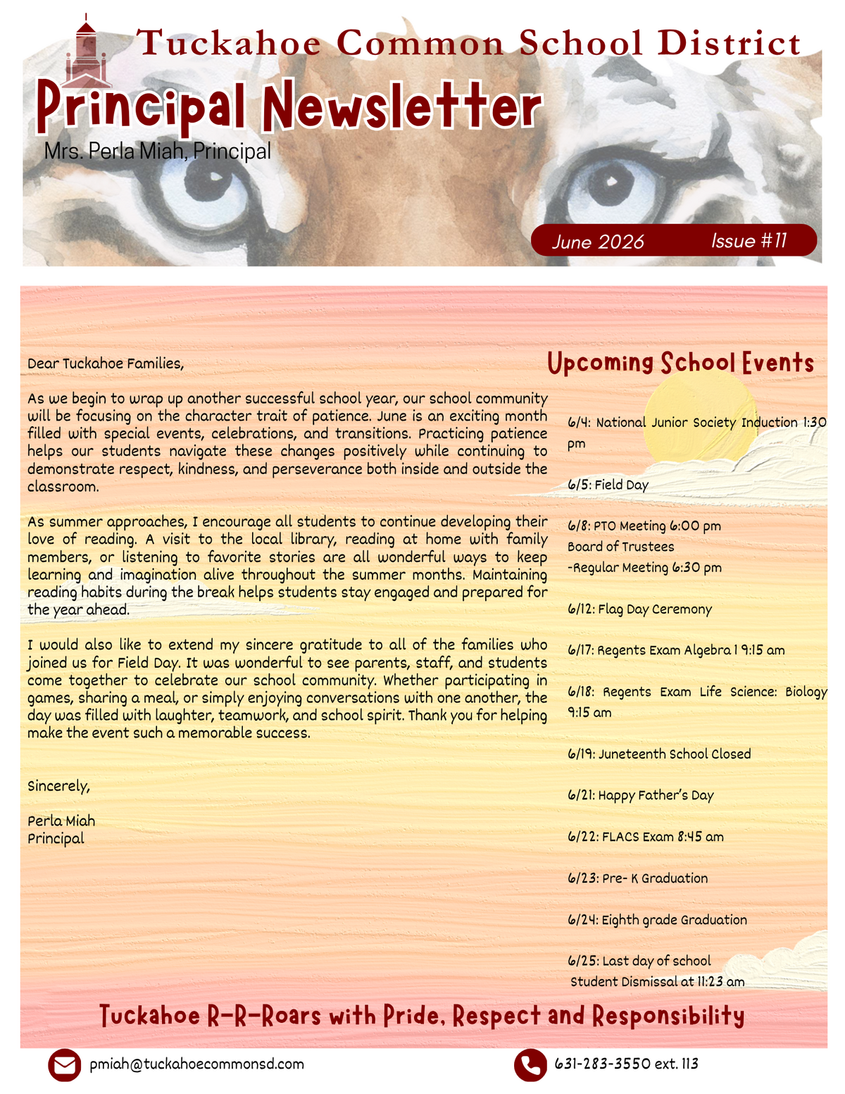 Principal Newsletter