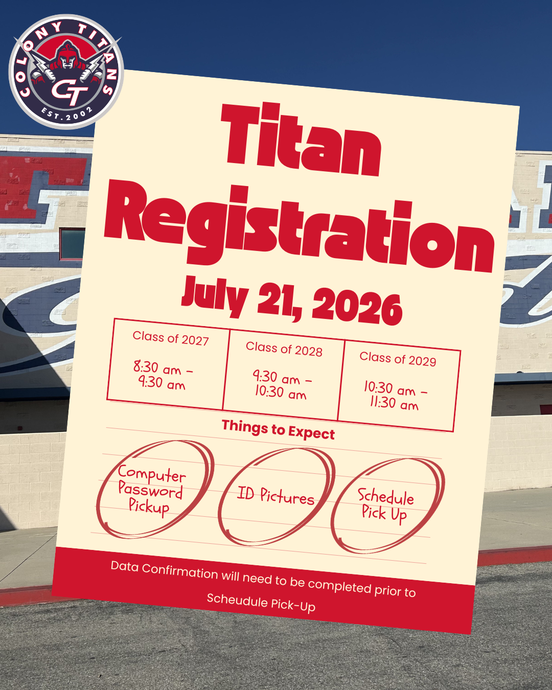 Titan Registration Information