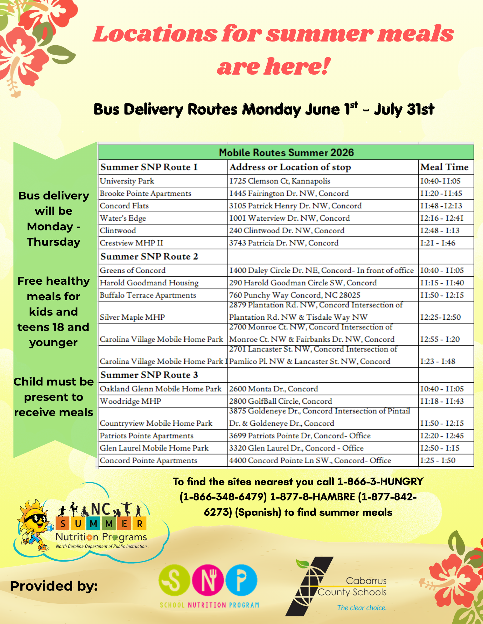 ☀️ FREE Summer Meals for Kids & Teens June 1 - July 31, 2026 ☀️