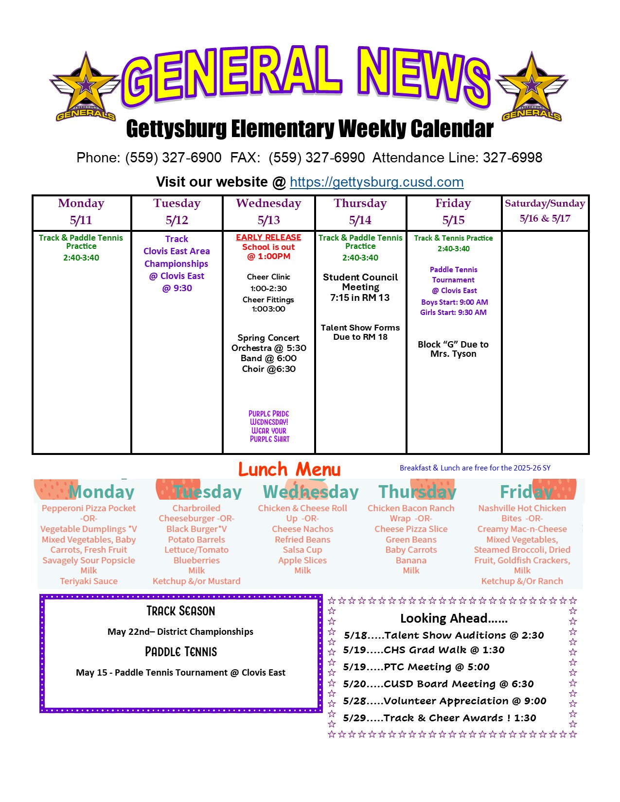 General News Week of 5/11/2026